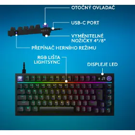 Herní klávesnice - Logitech G316 X 75 Black US - 11