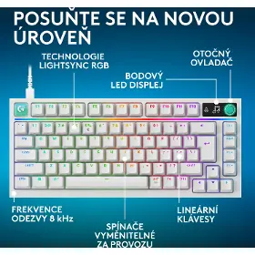 Herní klávesnice - Logitech G316 X 75 White US - 12