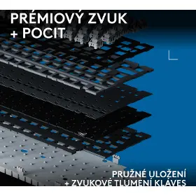 Herní klávesnice - Logitech G316 X 75 White US - 13