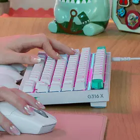 Herní klávesnice - Logitech G316 X 75 White US - 17