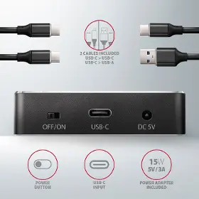 Externý box - Axagon ADSA-M2C 2x M.2 NVMe SSD dock - 4