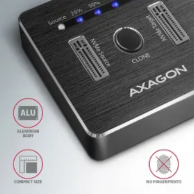 Externý box - Axagon ADSA-M2C 2x M.2 NVMe SSD dock - 8