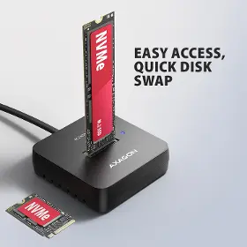 Externý box - Axagon ADSA-M2C11L M.2 NVMe SSD dock - 6