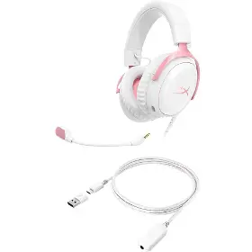 Drátová sluchátka - HyperX Cloud II White/Pink - 5