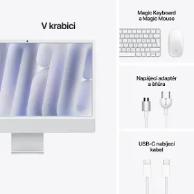 PC s monitorom - Apple iMac 24" M6 10-core 16/256 GB Silver SK (2 Thunderbolt ports) - 8