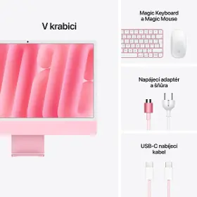 PC s monitorom - Apple iMac 24" M6 10-core 16/256 GB Pink SK (2 Thunderbolt ports) - 8