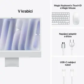 PC s monitorom - Apple iMac 24" M6 12-core 16/256 GB Silver SK (4 Thunderbolt ports) - 8