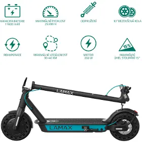 Elektrická koloběžka - Lamax E-SCOOTER S11600 ČERNÁČERNÁ - 8
