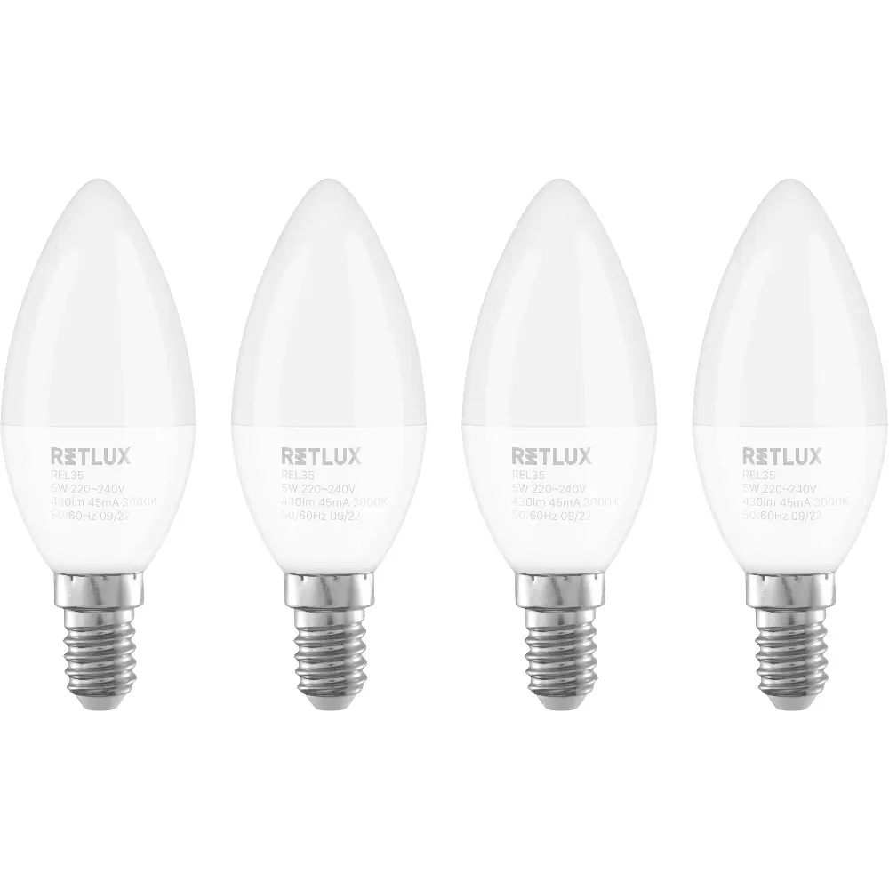 LED žiarovky E14.