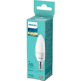 LED žárovka candle - Philips LED 48W B35 E14 WW FR ND - 1