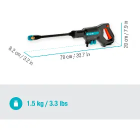 Vysokotlaký čistič - Gardena Akumulátorový středotlaký čistič AquaClean 24/18V P4A - bez akumulátoru - 4