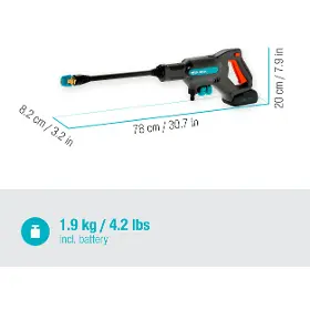 Vysokotlaký čistič - Gardena Akumulátorový středotlaký čistič AquaClean 24/18V P4A Premium - set - 4