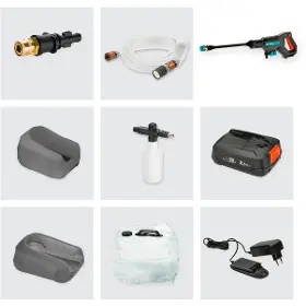 Vysokotlaký čistič - Gardena Akumulátorový středotlaký čistič AquaClean 24/18V P4A Premium - set - 5