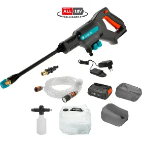 Vysokotlaký čistič - Gardena Akumulátorový středotlaký čistič AquaClean 24/18V P4A Premium - set - 1