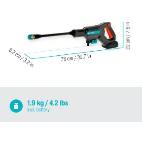 Vysokotlakový čistič - Gardena Akumulátorový strednotlakový čistič AquaClean 24/18V P4A - set - 4