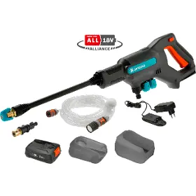 Vysokotlakový čistič - Gardena Akumulátorový strednotlakový čistič AquaClean 24/18V P4A - set - 1