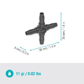 Zavlažovacie redukcie - Gardena MDS Spojka 4cestná 4,6 mm - 4
