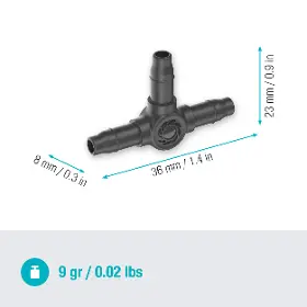 Zavlažovacie redukcie - Gardena MDS T-kus 4,6 mm - 4