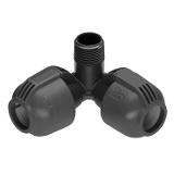 Gardena L-kus 25 mm - vnější závit 3/4", s rohovou přípojkou zadešťovače