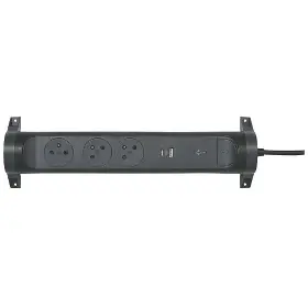 Predlžovací kábel - Legrand Prepäťová ochrana 3 zásuvky 1,5m + 2xUSB BLACK - 1