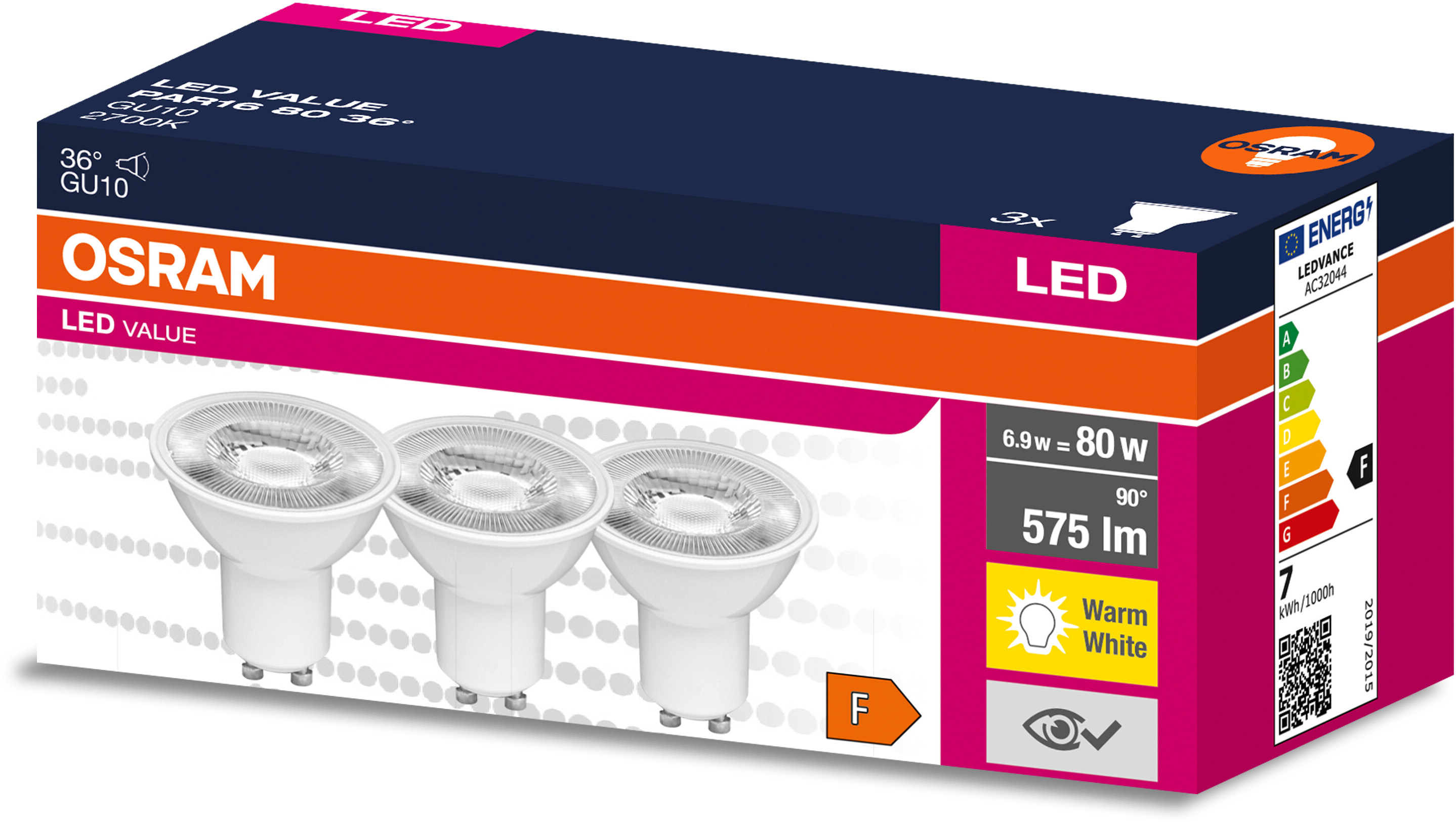 Osram LED-Spot PAR16 Warmweiß – Dimmbare Akzentbeleuchtung Für Vitrinen, Galerien & Wohnzimmer