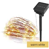 Emos LED nano reťaz so solárnym panelom, medená, 12 m, teplá biela