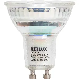 LED Reflektor žiarovka - Retlux RFL 670 LED žiarovka GU10 WW 1,9W - 1