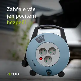 Prodlužovací kabel - Retlux RPC 54 Prodlužovací kabel v bubnu 10m - 8