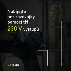 Prodlužovací kabel - Retlux RPC 55 Prodlužovací kabel v bubnu 10m USB C - 10