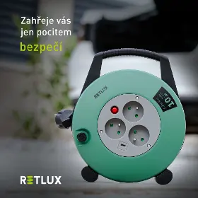 Prodlužovací kabel - Retlux RPC 55 Prodlužovací kabel v bubnu 10m USB C - 8