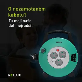 Prodlužovací kabel - Retlux RPC 55 Prodlužovací kabel v bubnu 10m USB C - 9
