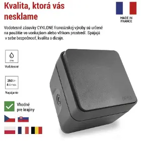 Vypínač - Emos Cyklone ovládač tlačítkový 1/0 IP55 - 3