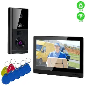 Smart domovní zvonek - Evolveo DoorPhone AHD10 černý - 1