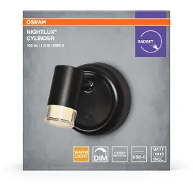 LED lampa - Osram NIGHTLUX CYLINDER 830 USB BK - 5