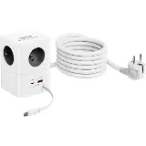 Cubenest PowerCube 4xAC PD 65W  3 m šedá