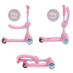 Koloběžka - MoMi Kiuru 2v1 pink - 4