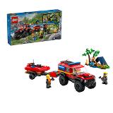LEGO 60412 4x4 hasičské auto a čln