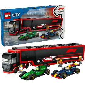 Stavebnice - LEGO ® 60445 Kamion F1 s vozy F1 RB20 a AMR24 - 1