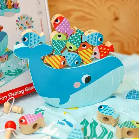 Motorické hračky - Tooky Toy TH698 Hra rybičky 4v1 - 5