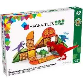 Magnetická stavebnice - Magna-Tiles MT-22840 Magnetická stavebnice Dino 40 ks - 2