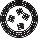 Magna-Tiles MT-23812 Magnetická stavebnice Xtras Roads 12 ks