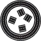 Magna-Tiles MT-23812 Magnetická stavebnice Xtras Roads 12 ks