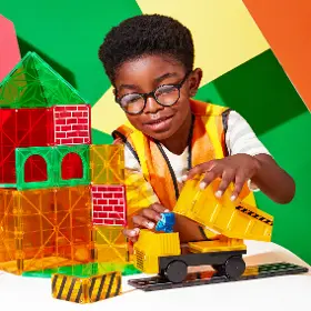 Magnetická stavebnice - Magna-Tiles MT-242050TR Magnetická stavebnice Builder XL Trucks 50 ks - 3