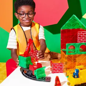 Magnetická stavebnice - Magna-Tiles MT-242050TR Magnetická stavebnice Builder XL Trucks 50 ks - 4