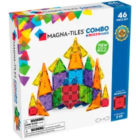 Magnetická stavebnice - Magna-Tiles MT-244046COM Magnetická stavebnice Combo 46 ks - 1