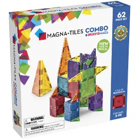 Magnetická stavebnice - Magna-Tiles MT-244062CO Magnetická stavebnice Combo 62 ks - 1