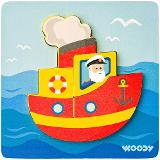 Woody Puzzle Baby Lodička