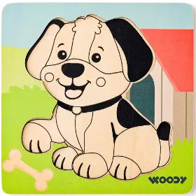 Puzzle - Woody Puzzle Baby Pejsek - 2
