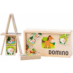 Společenské hry - Woody Domino Domácí zvířata - 1