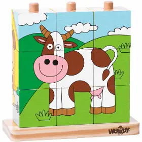 Kostky - Woody Kubus Domácí zvířata - 1